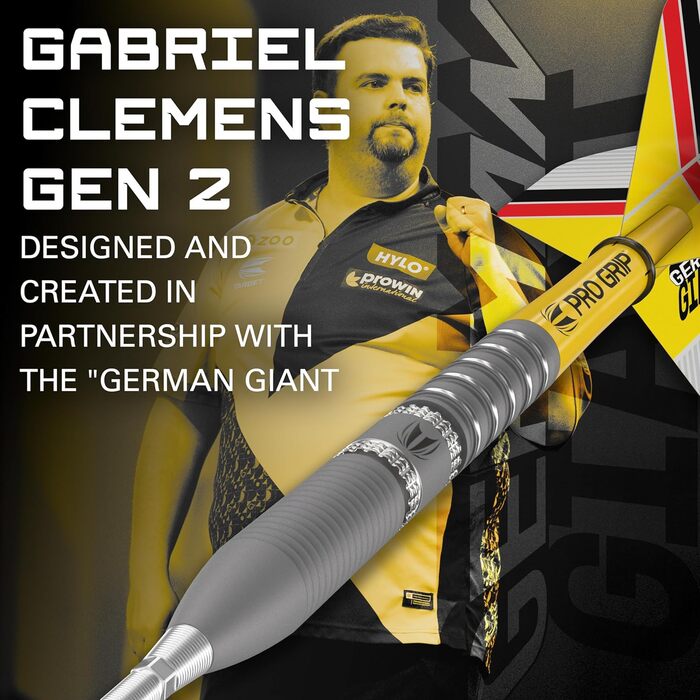 Дартс Target Gabriel Clemens Gen 2 90% вольфрамові, сталевий наконечник, 23 г