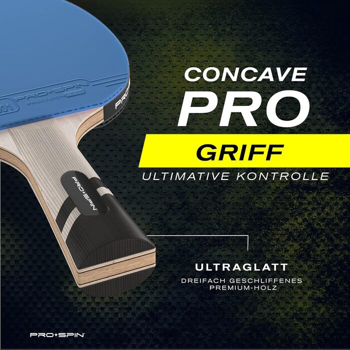 PRO SPIN Набір ракеток для настільного тенісу- Карбон, Професійний, Преміум-якість, Висока точність, Спін, Захисний чохол (2 шт.)