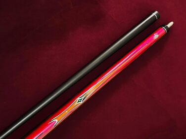 Дитячий більярдний кий Tai Ba Cues, 13 мм наконечник, короткий, 121.9 см, з канадського аhornу, 515 г, синьо-чорний/червоний