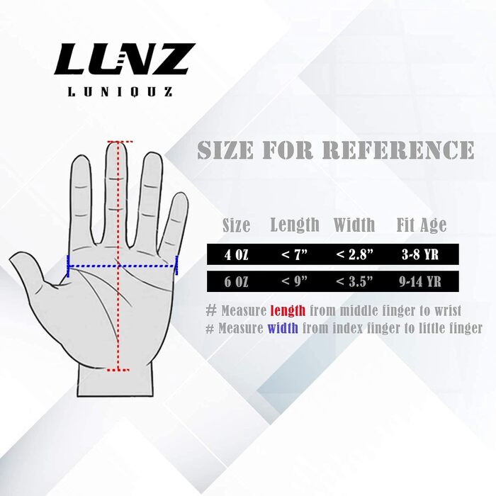 Дитячі боксерські рукавички Kinder Boxhandschuhe 6OZ/8OZ для MMA, Муай Тай, Кікбоксингу та тренувань з манекеном (3-16 років)