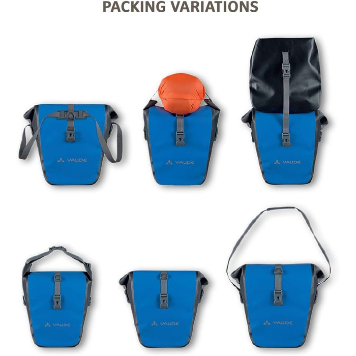 Велосумка VAUDE Aqua Back Single 24 л для багажника, водонепроникна, чорна