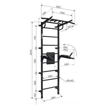 Тренувальна драбинка Grand, 224 см x 95 см