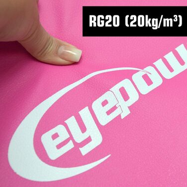 Складаний гімнастичний мат eyepower 300x100 см, товщина 5 см, рожево-фіолетовий – м'який мат для дому, фітнесу, йоги, занять спортом, дитячий мат для гімнастики та аеробіки, складаний, для приміщень і вулиці