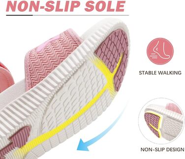 Сандалії жіночі KuaiLu для трекінгу та відпочинку: ортопедичні, з регулюванням на липучці, рожеві (39 EU)