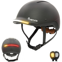 Life Helm від Overade: шолом для велосипеда та скутера з LED-підсвічуванням та пультом дистанційного керування, універсальний розмір, колір Slate Black