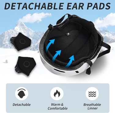 Шкільний комплект: сноубордний шолом з маскою та окулярами DXH811, унісекс, знімні навушники, регульований, для сноубордингу та катання на лижах