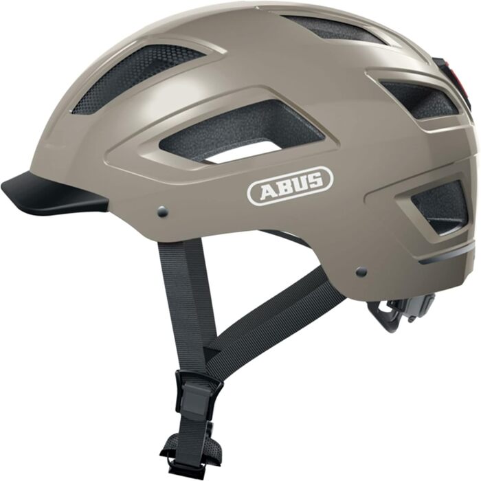 Велошолом ABUS Hyban 2.0 з підсвіткою, ABS, XL, сірий