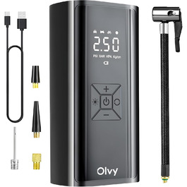 Міні компресор Olvy — електричний насос для шин, велосипедів, м’ячів та авто
