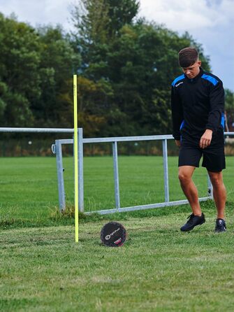 М'яч для вуличної футболу Optimum Unisex – високоякісний, зносостійкий гумовий м'яч, довговічний протектор, ідеальний для бетону та асфальту, універсальний, багатокольоровий (5 шт. чорний / рожевий)