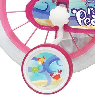 Дитячий велосипед Denver Babys 14'' Sea Life для дівчаток, синій/фуксія/білий