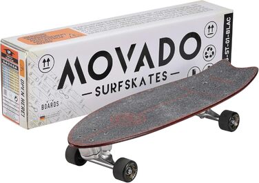 Лонгборд STAR SCOOTER Surf Skateboard Vintage Retro Cruiser, швидкісний, підшипники ABEC-11, унісекс, повний комплект, чорний
