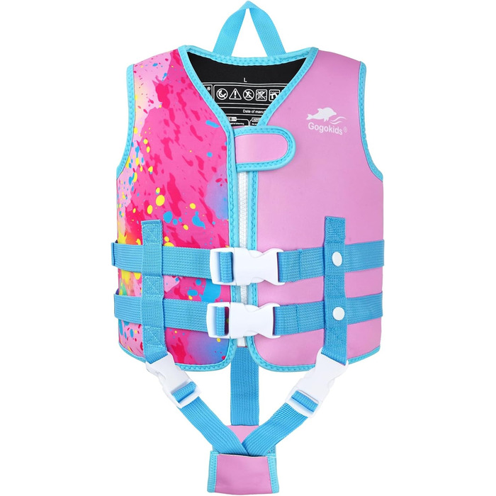 Дитяча жилет-плавучка для купання Gogokids Neopren, рожевий, S (13-30 кг)