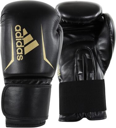 Боксерські рукавички Adidas Speed 50, чорно-золоті, 14 oz, для дорослих