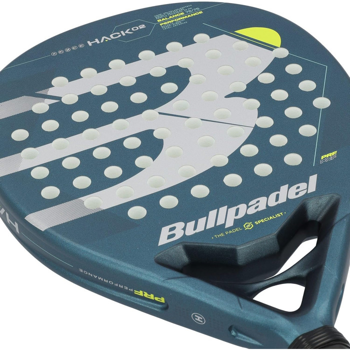Падельна ракетка Bullpadel Hack 02 PRF 24, чорна, 365-380 г, нова