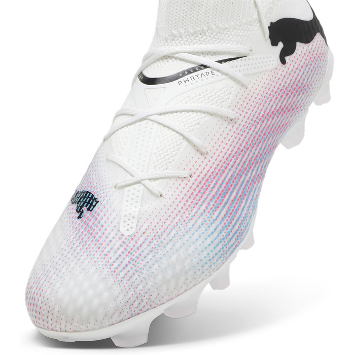 Дитячі футбольні бутси PUMA Future 7 Pro Fg/Ag Jr - біло-чорно-рожеві, 28 EU