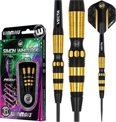 WINMAU Simon Whitlock Dynamic Special Edition 21 г Професійні вольфрамові дротики з крилами та стрижнями