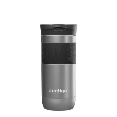 Термокухоль Contigo Byron Snapseal 470 мл, нержавіюча сталь, темно-сталевий колір - ізольований термос для напоїв, 100% герметичний, без BPA