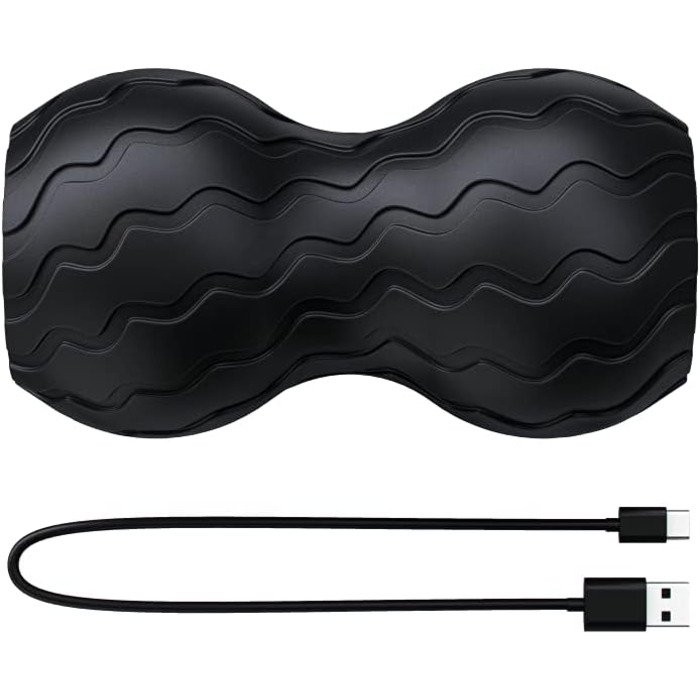 Ергономічний масажний ролер Therabody Wave Duo з Bluetooth, для спини, шиї та хребта, 5 режимів вібрації
