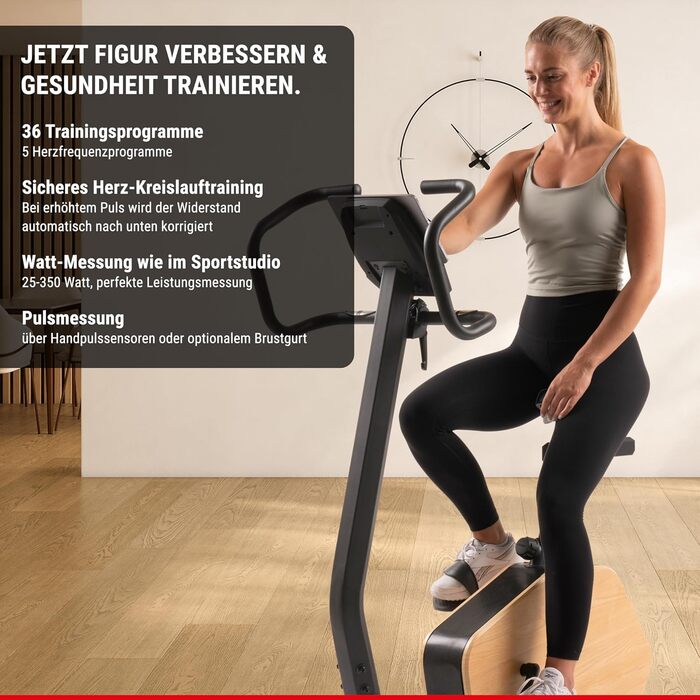 Велотренажер HAMMER CardioPace 5.0 NorsK, 24 програми, Bluetooth, 8 кг маховик, сумісний з Kinomap і Zwift
