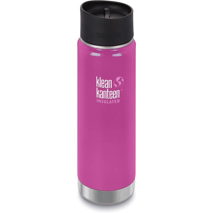 Термос-бутилка Klean Kanteen Wide з вакуумною ізоляцією та кришкою Cafe Cap 2.0, 500 мл, фіолетова (Wild Orchid)