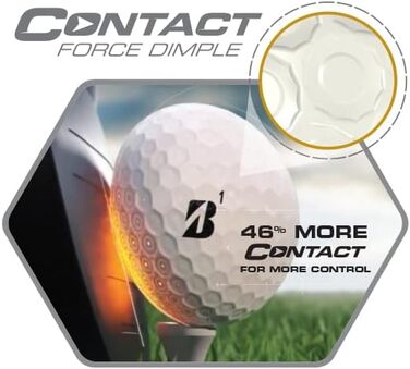 Гольф-м'ячі Bridgestone e12 Contact 2023, білі, 12 шт.