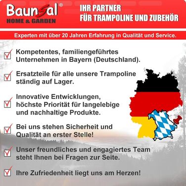 Трамплін для дітей на відкритому повітрі (діаметр 427 см, червоний) – повний комплект, ігровий майданчик для саду