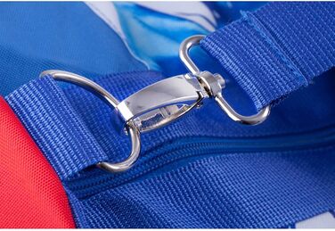 Спортивна сумка Anemoss Marine Collection, циліндрична, поліестер, регульований дуфл-бег з якорним принтом, темно-синя, 37x50 см