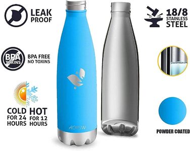 Термос AORIN вакуумний ізольований, 350/500/750 мл, пляшка для води, BPA Free, 24 год холоду та 12 год тепла, для дітей, школи, спорту, фітнесу, велосипеда, на вулицю