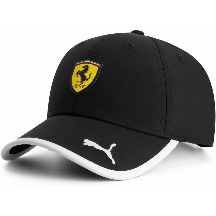 Кепка PUMA Scuderia Ferrari F1 з класичним логотипом - чорна, універсальний розмір