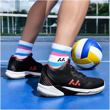 Волейбольні кросівки для чоловіків, кросівки для залу, тренувальні кросівки, легка амортизація, неслизька підошва, розміри 38-48 EU (42 EU, Чорний)