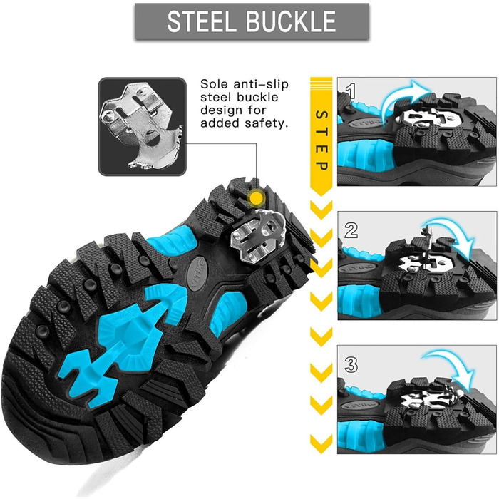 VITIKE Зимові черевики для дітей (хлопчики/дівчатка) - теплі, водонепроникні, для снігу та трекінгу, 33 EU, чорно-синій