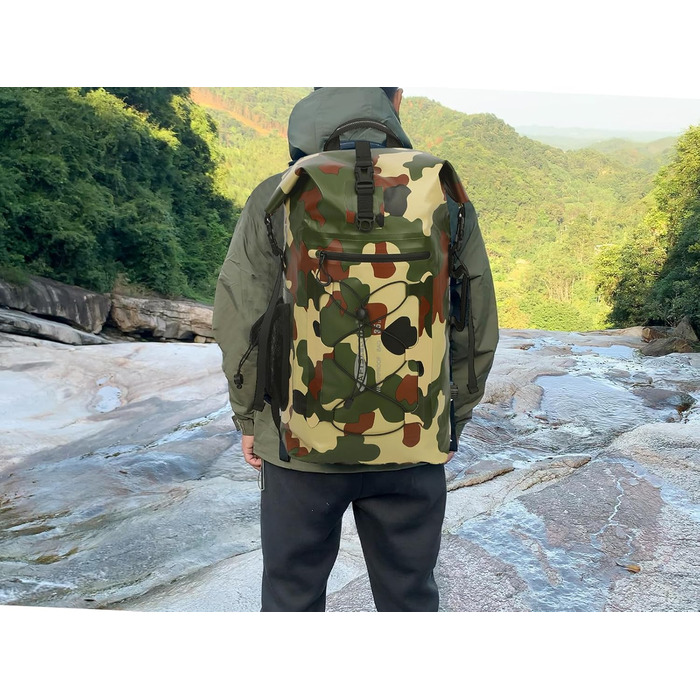 Водонепроникний рюкзак Dry Bag 35L для каякінгу та рафтингу (зелений)