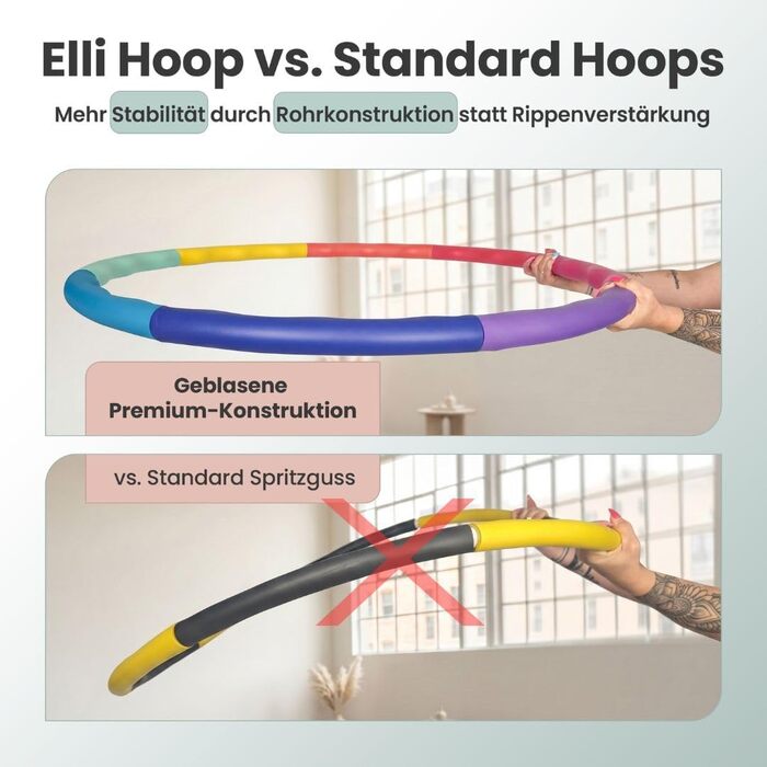 Hula Hoop обруч для схуднення, фітнес для дорослих та дітей, 104 см, 1.3 кг, пастельний