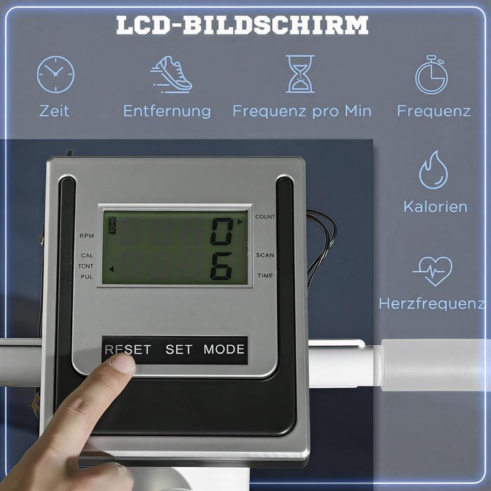 Сходи-степер SPORTNOW для дому, складаний з LCD-екраном, датчиком пульсу, 12 рівнів опору, компактний вертикальний клімбер для кардіотренувань та загальної фізичної підготовки