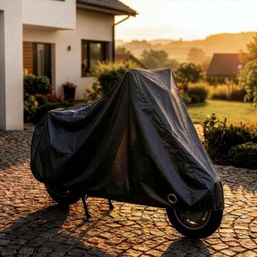Водонепроникний чохол для мотоцикла та скутера Vespa All Weather, всесезонний захисний тент від дощу та пилу, чорний, розмір S (185x90x110 см)