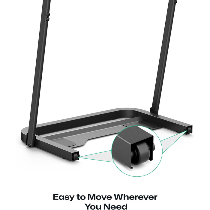 UREVO Smart Walking Pad: компактний біговий килимок під стіл з двома амортизаторами, додаток для фітнесу з аналітикою та режимом MIIT, керування пультом або додатком для дому/офісу (чорний)