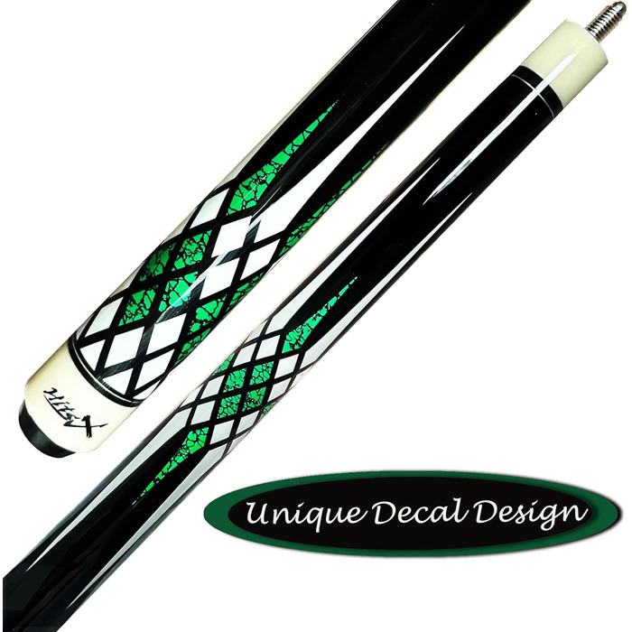 Більярдний кий Tai Ba Cues: канадський клен, 13 мм наконечник, 58'', 19oz. Вибір кольору (синій, червоний, зелений) + чохол