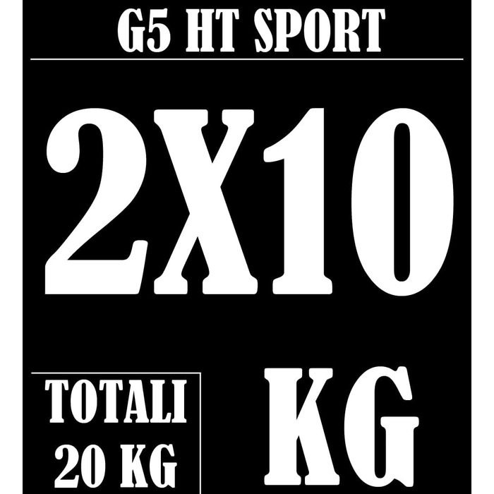 Гантельні диски G5 HT SPORT із чавуну, отвір 25 мм, 2×10 кг, для гантелей і штанг, фітнесу та домашнього тренажерного залу