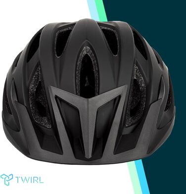 Велошолом TWIRL Gravel ONE чорний, сучасний дизайн, оптимальна посадка, система регулювання, вентильований, ударостійкий, легкий, високоякісний пластик