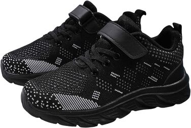 Дитячі спортивні кросівки для залу та вулиці: дихаючі, зручні, антиковзкі (03 Black, 28 EU)