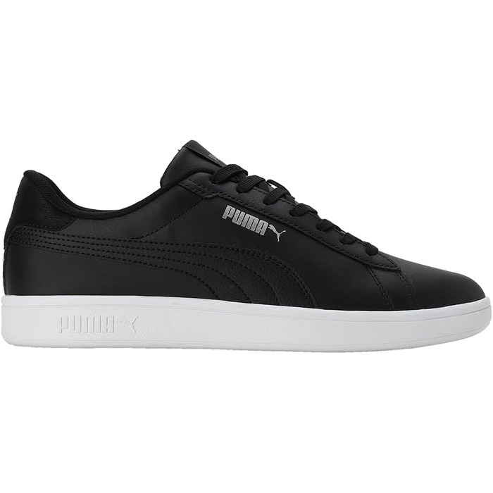 Кросівки Puma Smash 3.0 L унісекс, чорні з білою підошвою, розмір 44.5 EU