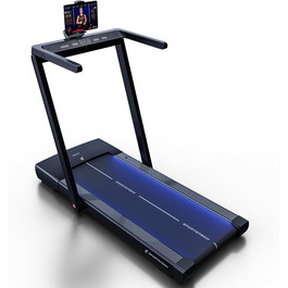 Бігова доріжка Sportstech sTread Fold Pro: складана, з нахилом, для дому, 15 км/год, App, тримач для планшета, чорна 134x66.5x121 см