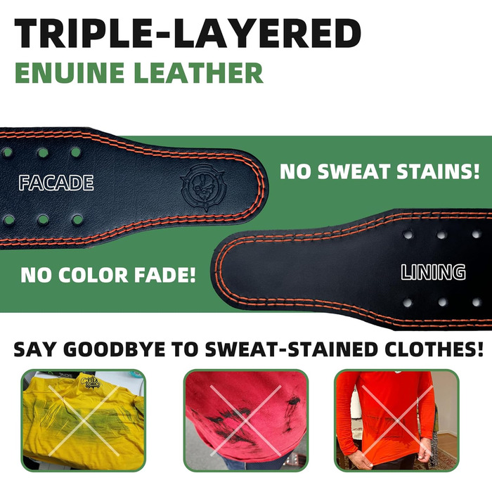 Пояс для важкої атлетики з екошкіри, 6 мм, підтримка спини, подвійна застібка, для важкої атлетики, пауерліфтингу, присідань та станової тяги, XX-Large, помаранчевий/червоний, візерунок 'Захід сонця'