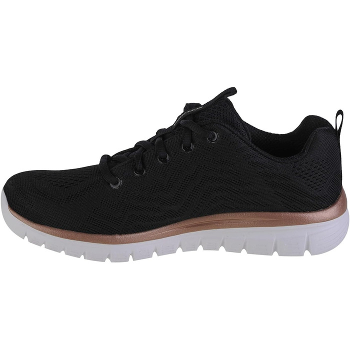 Жіночі кросівки Skechers Graceful Get Connected 1, чорні з золотом, розмір 38.5 EU