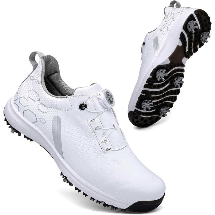 Жіночі гольф-туфлі з шипами, водонепроникні та легкі. Білий колір (41 EU)
