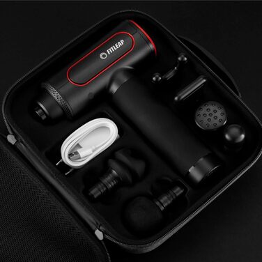 Масажний пістолет Fitleap Pro з 6 насадками та 6 режимами, 3200 об/хв, USB-C, для масажу м'язів шиї, спини, плечей і ніг