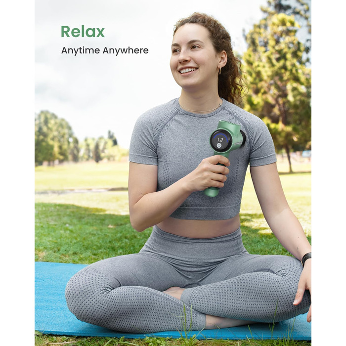 Масажер для м'язів RENPHO Active Massage Gun - масажний пістолет для глибоких тканин, зелений