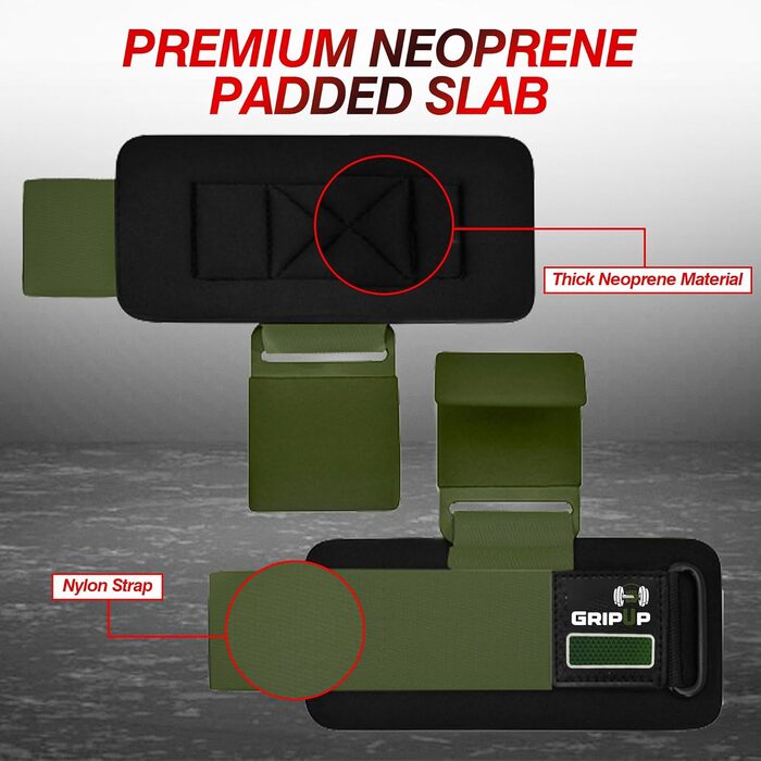 Набори для фітнесу та силових тренувань (пара), захист зап'ястя з гумовим покриттям, 8 мм, для важкої атлетики, пауерліфтингу, підтягувань та бодібілдингу (зелений)