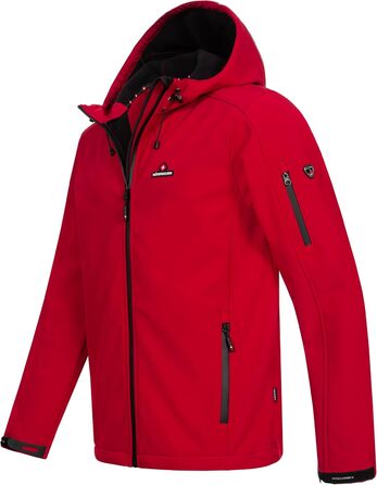 Чоловіча куртка Softshell Höhenhorn Atus Outdoor — водовідштовхуюча функціональна куртка для активного відпочинку, червона, розмір M
