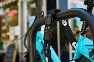 Замок ланцюговий ABUS 8808C - цифровий, сталевий, рівень захисту 9, 110 см (Чорний)